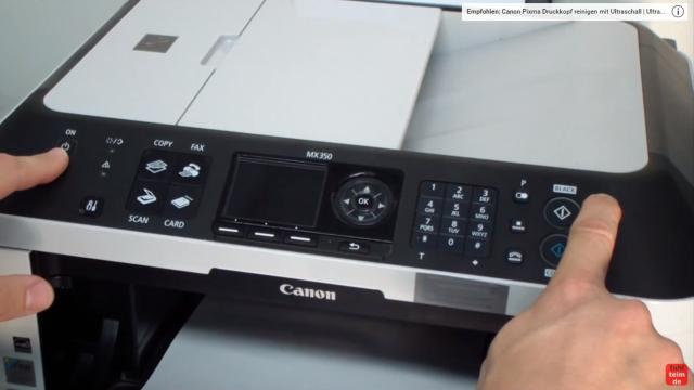 Canon Pixma Drucker Reset - Zurücksetzen - Reparieren FIX - der Drucker ist aus - drückt jetzt die rote Stopp-Taste und dann die Einschalt-Taste und haltet beide Tasten gedrückt