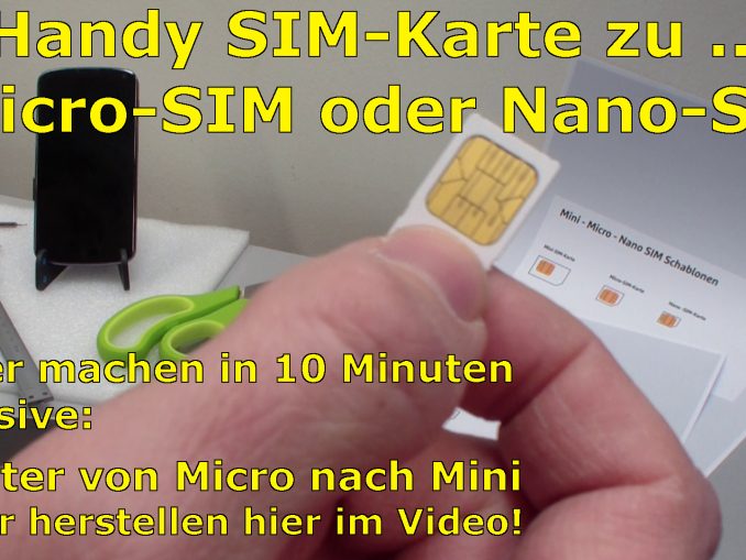 SIMKarten zuschneiden Tuhl Teim DE