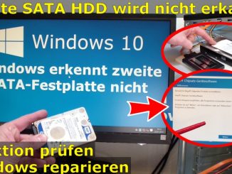 Windows 10 - zweite SATA Platte wird nicht erkannt gefunden FIX