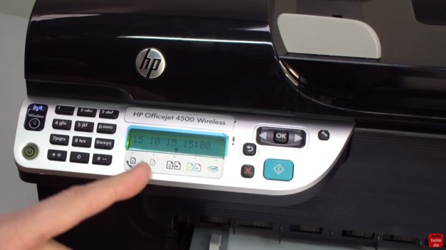 HP OfficeJet 4500 Reset - Factory - Drucker zurücksetzen - im Display steht z.B. die Uhrzeit oder ggf. eine Fehlermeldung
