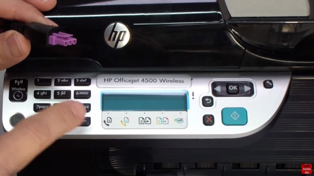 HP OfficeJet 4500 Reset - Factory - Drucker zurücksetzen - bei ausgeschaltetem Gerät die Taste "#" und "6" drücken und gedrückt halten