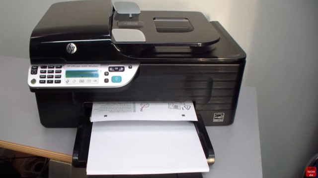 HP OfficeJet 4500 Reset - Factory - Drucker zurücksetzen - eine Testseite wird ausgedruckt und muss eingescannt werden