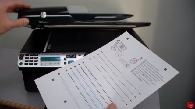 HP OfficeJet 4500 Reset - Factory - Drucker zurücksetzen - Ausdruck einscannen und Druckkopf ausrichten
