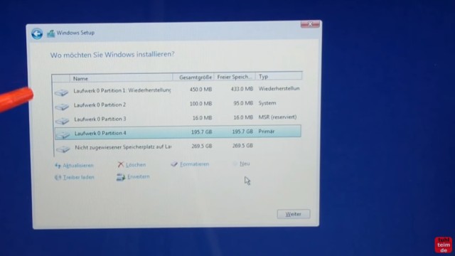 Windows 10 Festplatte SSD - Partitionen löschen - formatieren - neu anlegen - Windows erstellt automatische weitere Partitionen