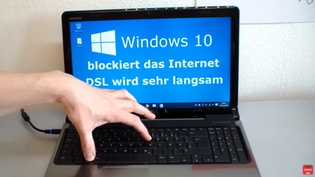 Windows 10 blockiert Internet - DSL langsam - Browser hängt und lädt nicht - ruft mit der Tastenkombination "Windows" und "i" die Einstellungen auf