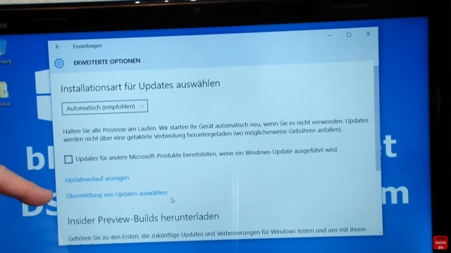 Windows 10 blockiert Internet - DSL langsam - Browser hängt und lädt nicht - bei "Installationsart für Updates auswählen" klickt Ihr auf "Übermittlung von Updates auswählen"