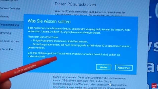 Windows 10 zurück zu Windows 7 - Update rückgängig machen - Downgrade - windows.old - Was Sie wissen sollten
