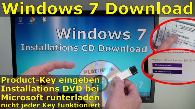 Windows 7 bei Microsoft runterladen - ISO Image Download 32Bit + 64Bit von Microsoft
