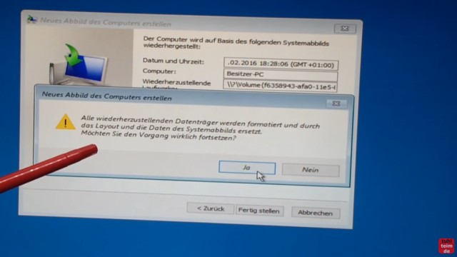 Windows 10 Festplatte klonen auf SSD oder HDD [Teil 2] Zielfestplatte ist kleiner - die neue SSD oder HDD wird formatiert und neu partitioniert und die Partitionen werden zurückkopiert
