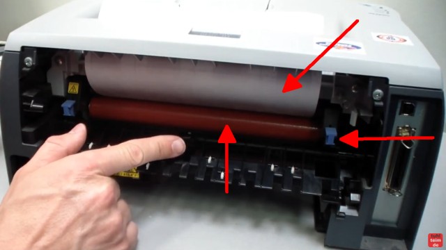 Brother HL Laserdrucker Papierstau - richtig entfernen ohne Drucker zu beschädigen - Drucker hinten öffnen