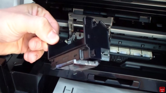 Canon Pixma Druckkopf ausbauen und reinigen - Drucker öffnen - Druckkopf herausnehmen