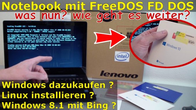 Notebook mit FreeDOS ohne Windows Betriebssystem gekauft - Laptop bootet nicht