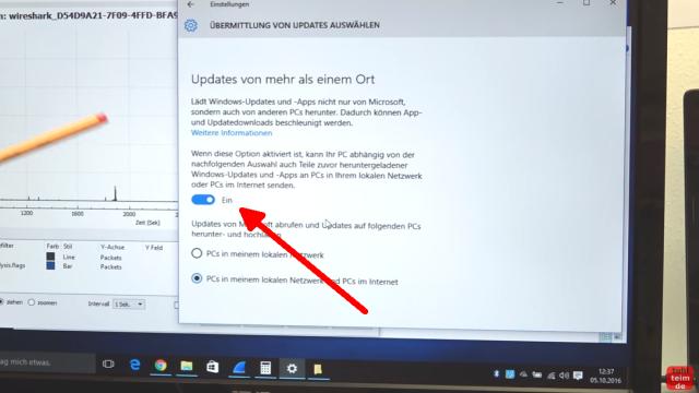 Windows 10 Update deaktivieren - automatische Updates und Übermittlung ausschalten - schaltet das Hochladen von Updates auf andere PCs auf AUS - (Normalzustand: EIN)