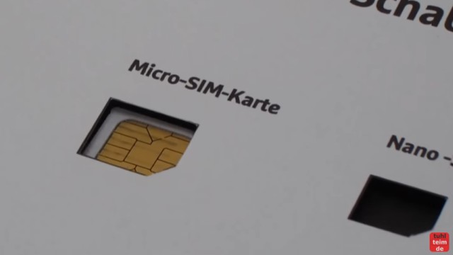 Handy SIM-Karte zu Micro / Nano zuschneiden und Mini-SIM-Adapter selber bauen - Micro-SIM-Karte - Größenvergleich