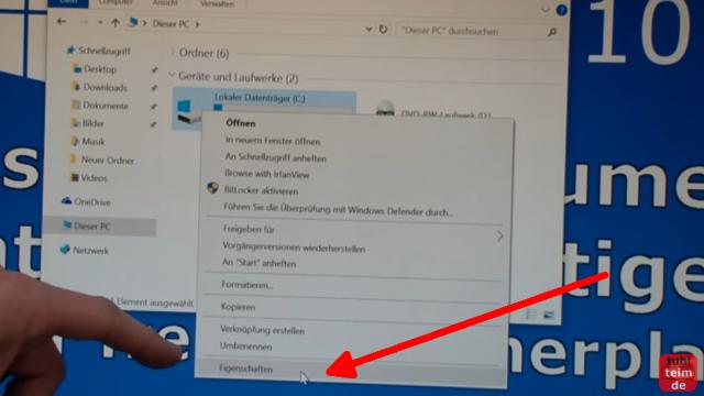 Windows 10 Festplatte aufräumen säubern Datenmüll beseitigen Windows schneller machen - zuerst das Laufwerk mit Windows bereinigen