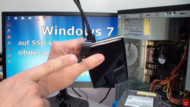 Windows 7 Festplatte auf SSD oder HDD klonen ohne Extrasoftware - eine externe USB-Festplatte wird benötigt