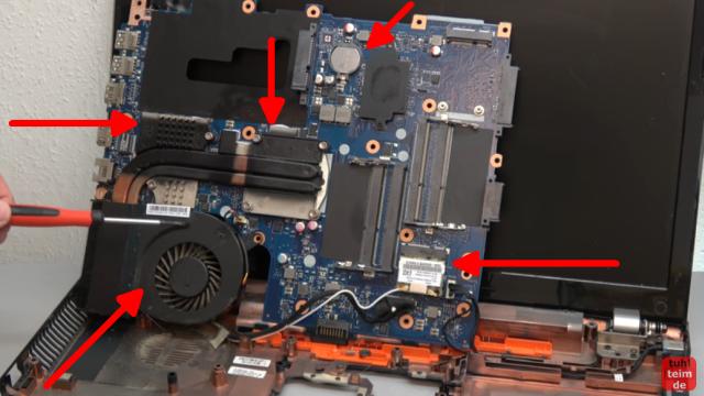 Acer Notebook defekt - öffnen und reparieren - Mainboard ausbauen - V3 771G - Lüfter, CPU, GPU, Heatpipe und WiFi-Modul prüfen