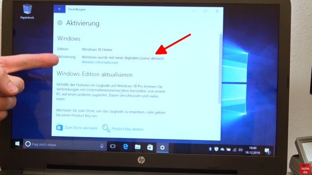 Neues Notebook einrichten - Teil 2 - Windows 10 komplett neu installieren - Windows 10 Aktivierung prüfen - Windows hat jetzt eine digitale Lizenz