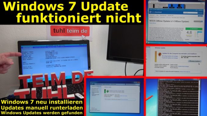 Windows 7 Update funktioniert nicht - Win7 neu installieren + Update-Problem lösen