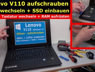 Lenovo V110 Notebook öffnen - Akku SSD Lüfter Tastatur wechseln