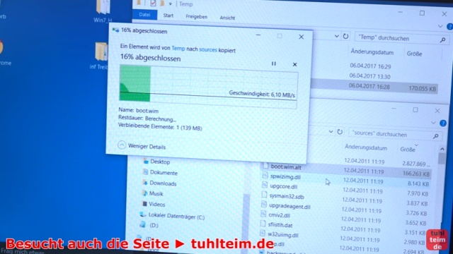 Windows bootfähiger Stick - USB3.0 Treiber einfügen integrieren - Treiber fehlt - dism.exe - die fertige boot.wim wieder auf den USB-Stick kopieren