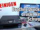 Brother Tintenstrahldrucker reinigen - Druckkopf druckt kein Schwarz