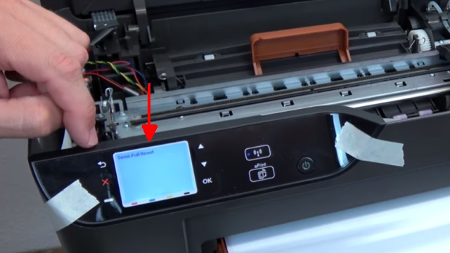 Hewlett-Packard Drucker - Patronenwagen frei geben lösen - HP Papierstau entfernen - Semi Full Reset durchführen