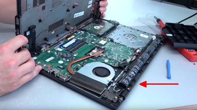 Acer Aspire E15 Laptop Notebook öffnen - HDD SSD Akku Batterie RAM Lüfter wechseln - Deckel ganze abnehmen - vorher Kabel lösen