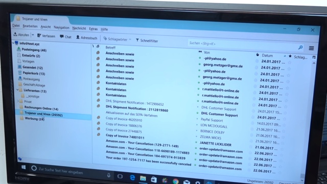Thunderbird Profil kopieren - Backup auf USB-Stick - Emails und Konto sichern - Original Profil mit tausenden Emails und Kontoeinstellungen