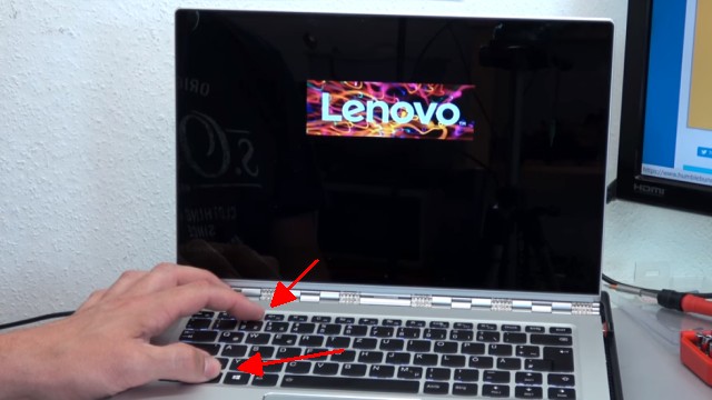 Lenovo Yoga Notebook UEFI Bios einstellen - Windows 10 installieren von USB-Stick - Lenovo-Logo erscheint nach dem Einschalten