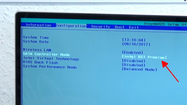 Lenovo Yoga Notebook UEFI Bios einstellen - Windows 10 installieren von USB-Stick - mit Intel RST Premium wird keine HDD/SSD gefunden