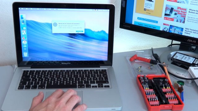 Apple MacBook Pro auf Werkseinstellung zurücksetzen - Festplatte löschen - OSX neu installieren - MacBook runterfahren und ausschalten