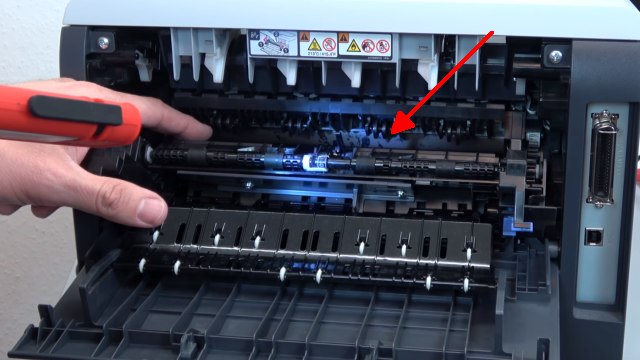 Brother Laserdrucker druckt Schatten Streifen - Ausdruck erscheint doppelt Grauschleier - Rückseite des Laserdruckers