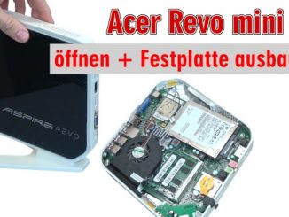 Acer Aspire Revo mini PC öffnen + Festplatte SSD ausbauen | Lüfter RAM CMOS