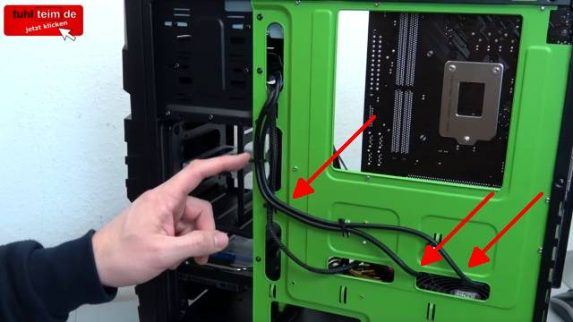 PC Kabel Management - Computer neu verkabeln und Kabel sauber verlegen verstecken - HD Audio und USB-Kabel