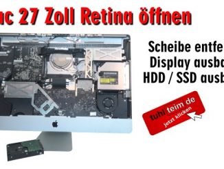 Apple iMac 27 Retina | Pro öffnen - Scheibe entfernen - Display HDD ausbauen