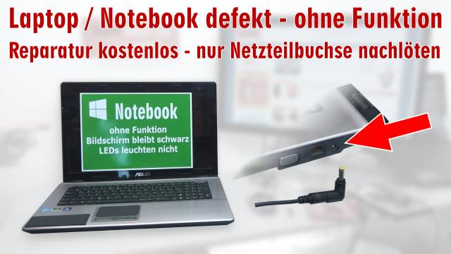 DC JACK Netzbuchse Ladebuchse Strombuchse Notebook REPARATUR 