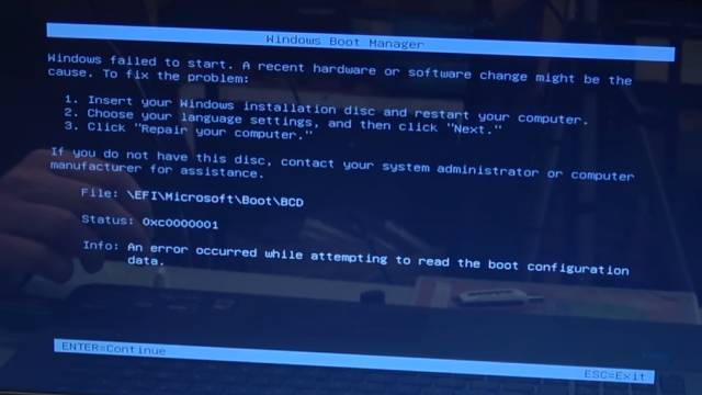 Neue Notebooks Windows 7 inkompatibel - Installation hängt - Laptop nur Windows 10 kompatibel - Fehler 0xc0000001 error occurred