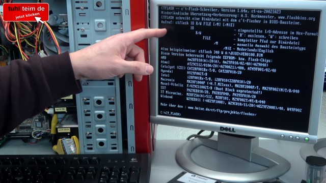 Virus löscht Bios-Chip im PC - 1999 - BIOS Update flashen - Wie alles angefangen hat - CT-Flasher - Brennsoftware startet im DOS-Modus