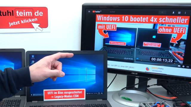 Windows 10 - mbr2gpt.exe - Windows 10 schneller machen - HDD SSD umformatieren - mit aktiviertem UEFI bis zu 4x schneller