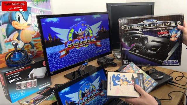 Videospielkonsole - Original vs. Windows 10 Emulation - Sega Mega Drive - Genesis - Originalverpackung von 1991