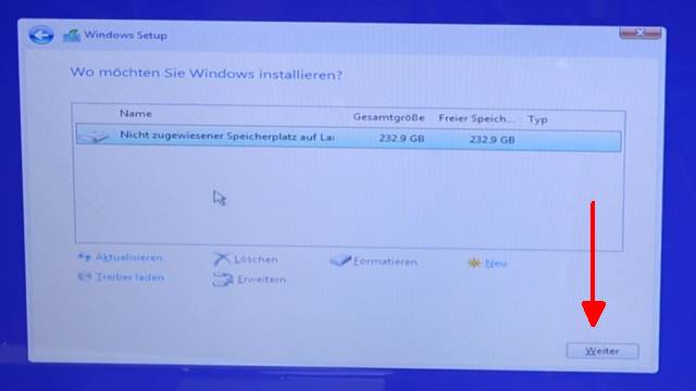Windows 10 lässt sich nicht installieren auf HDD oder SSD - einfache Lösung - Datenträger wird wieder akzeptiert