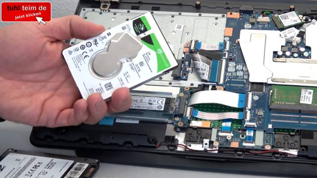 HP Notebook 255 öffnen M.2 SSD ausbauen - 2TB SATA HDD einbauen - Bios einstellen - Windows 10 installieren - Festplatte einbauen