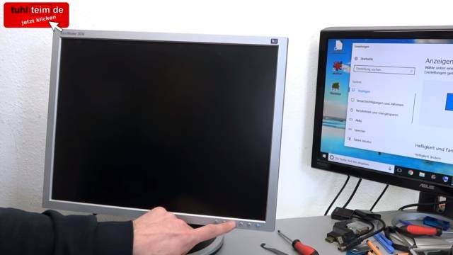 Computer PC-Monitor bleibt schwarz - kein Bild - OSD dunkel - Kondensatoren tauschen - Kaltkathodenröhren defekt?