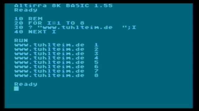 ATARI XL Emulator Altirra - kostenloser Download für Windows 10 - zurück in die 1980er - einfaches Basic-Programm in einer Minute