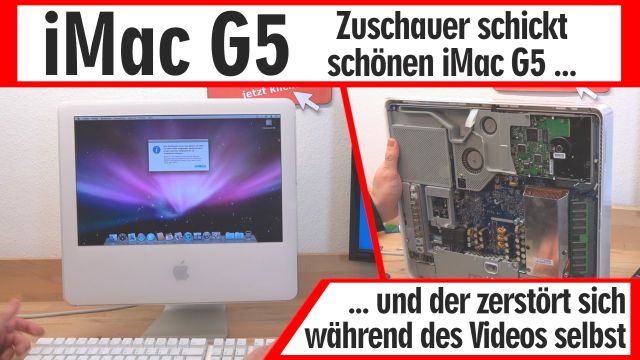 iMac G5 zerstört sich selbst während des Videos - Mainboard defekt - CPU überhitzt und stinkt