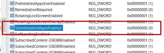 Windows 10 Apps automatische Installation deaktivieren - SilentInstalledAppsEndabled = 0