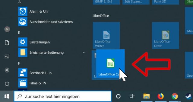 Ordner in Start in Windows 10 erstellen - weitere Kachel in Ordner schieben