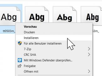 Windows 10 neuen Zeichensatz installieren