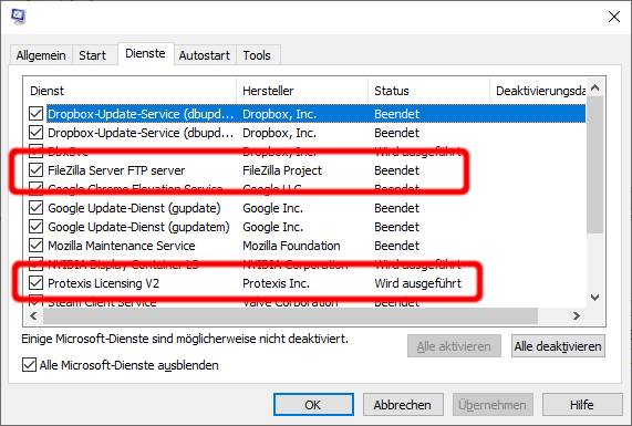 Windows 10 Dienste beim Start deaktivieren - Dienst wird ausgeführt